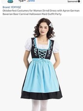 Ytws German Dirndl Dress Costume Xl