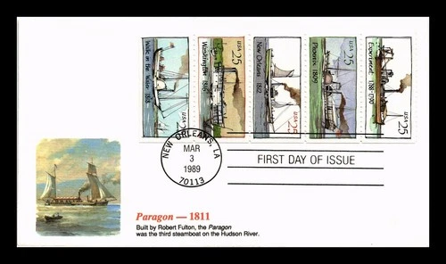US COVER STEAMBOATS BOOKLET FIRST DAY ISSUE PARAGON FLEETWOOD