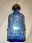 Vintage Cobalt Blue PHILLIPS MILK OF MAGNESIA Medicine Embossed Bottle 5" Glass
