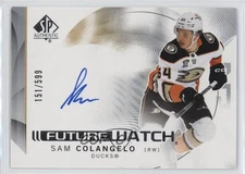 2024 SP Authentic Future Watch Horizontal /599 Sam Colangelo Rookie Auto RC 1e7g