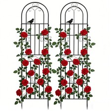 Garden Trellis for Climbing Plants Outdoor, 2 Pack 86.8" H x 19.5" W Metal