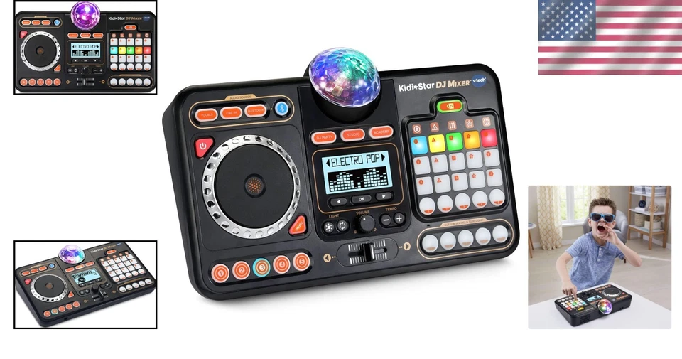 Interactive DJ Mixer with 2 Channels and Multiple Sound Effects for Parties - Image 2 of 4