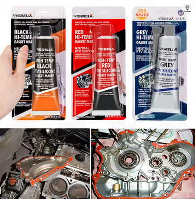 High Temp Red RTV Silicone Gasket Maker Sensor Safe Non-Corrosive Sealant