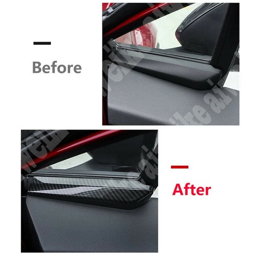 For Toyota CHR C-HR 2016-2023 Carbon Fiber Inner Triangle Frame Decor Trim Cover - Picture 5 of 7