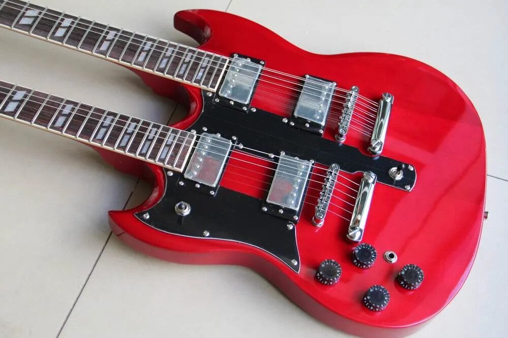 Double Neck ￼￼ guitar original ￼ Double Neck Headless Electric Guitar & Bass Yellow Burst