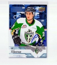 COLE FONSTAD autographed SIGNED '18/19 Upper Deck CHL card #36 