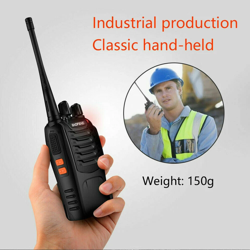 1/2/4/10SET BAOFENG 888S UHF HANDHELD ZWEI-WEGE HAM RADIO HT WALKIE TALKIE ANZUG - Bild 2 von 4