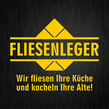 FLIESENLEGER Wir fliesen Ihre Küche und kacheln Ihre Alte Gelb Vinyl Aufkleber