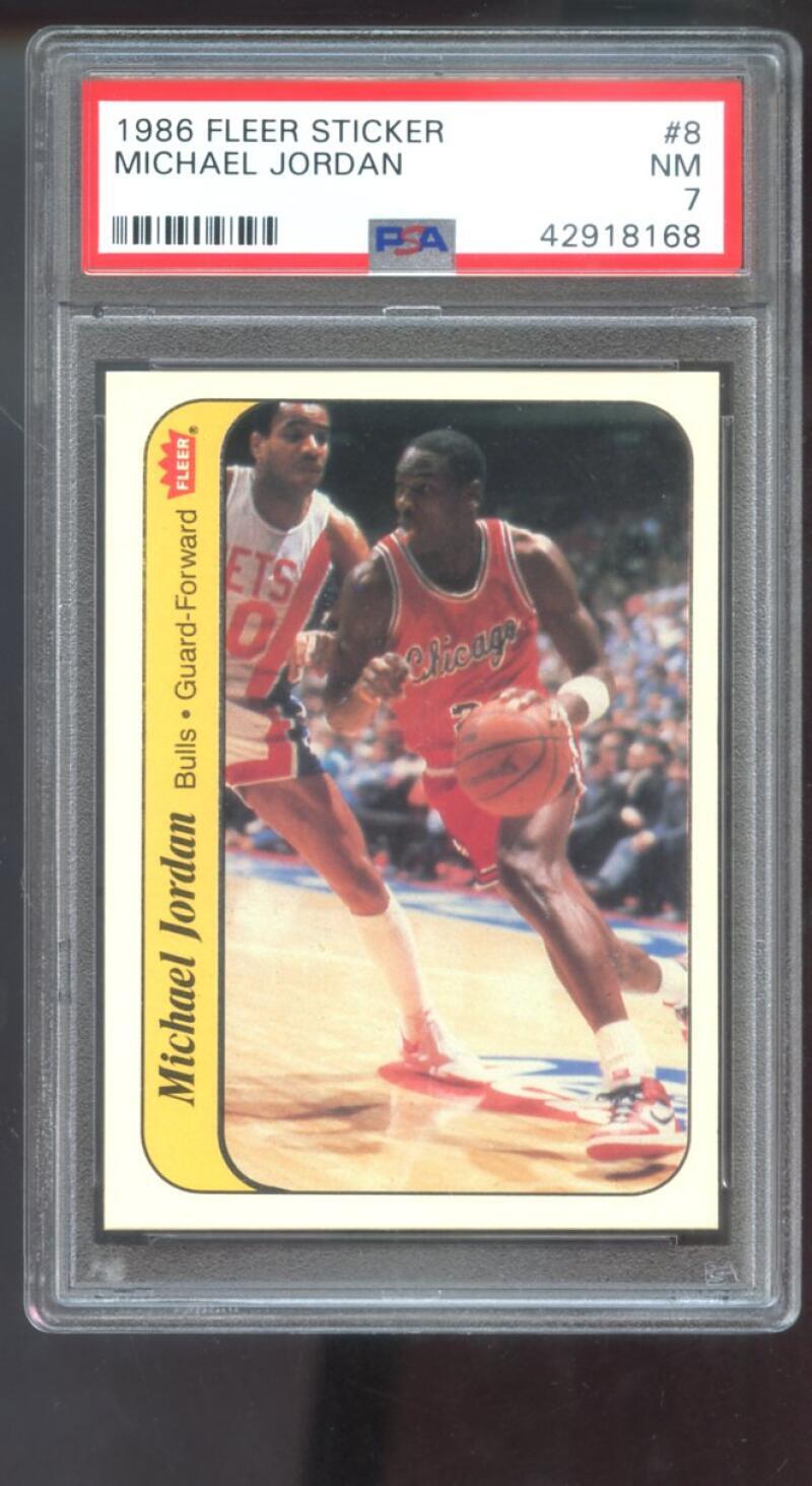 Psa 1986 Fleer Michael Jordan Card 1986-87 Fleer Sticker #8