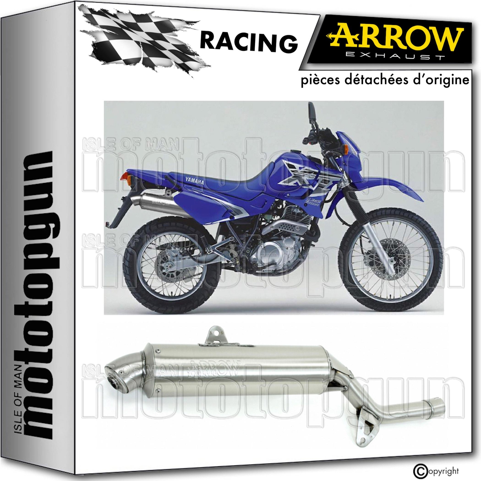 Échappement Arrow Yamaha XT 600 E 1994 pour remplacer un pot d'origine lourd et rouillé