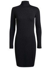 Pieces Turtle Neck Dress Dark Grey Marl UK S LN039 AA 08
