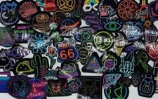50 Sticker Aufkleber Stickerbomb Neon 80´s Party Route 66 Disco Neu