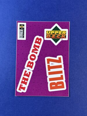 1996 Collector s Choice ~ Action Words The Bomb ~ Play Action Stick-Ums ~ S18