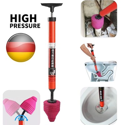 1/2PCS High Pressure Toilet Unblock One Shot Toilet Pipe Plunger Fast DE NEU