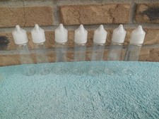 NEW PACK OF 7 2 oz. Clear Plastic Squeeze Bottles with SCREW Dispensing Caps