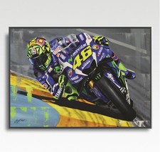 Valentino Rossi MotoGP The Goat art print from painting by Greg Tillett