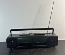 Vintage Samsung WG 265 AM/FM Radio Dual Cassette Recorder Boom Box  No Plug   