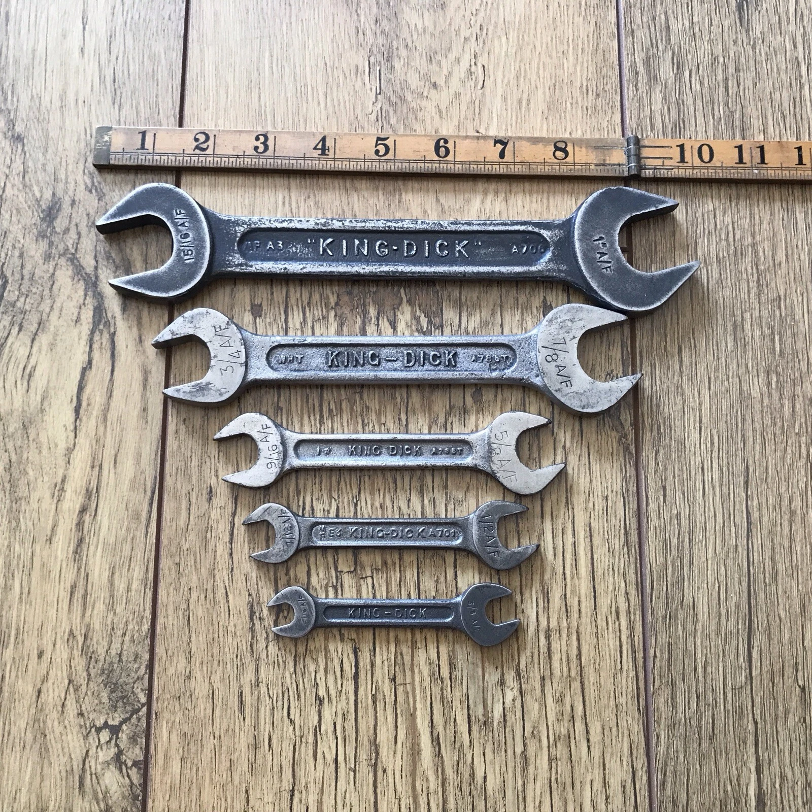 5 Vintage King Dick AF Spanner’s 1” To 5/16” AF.