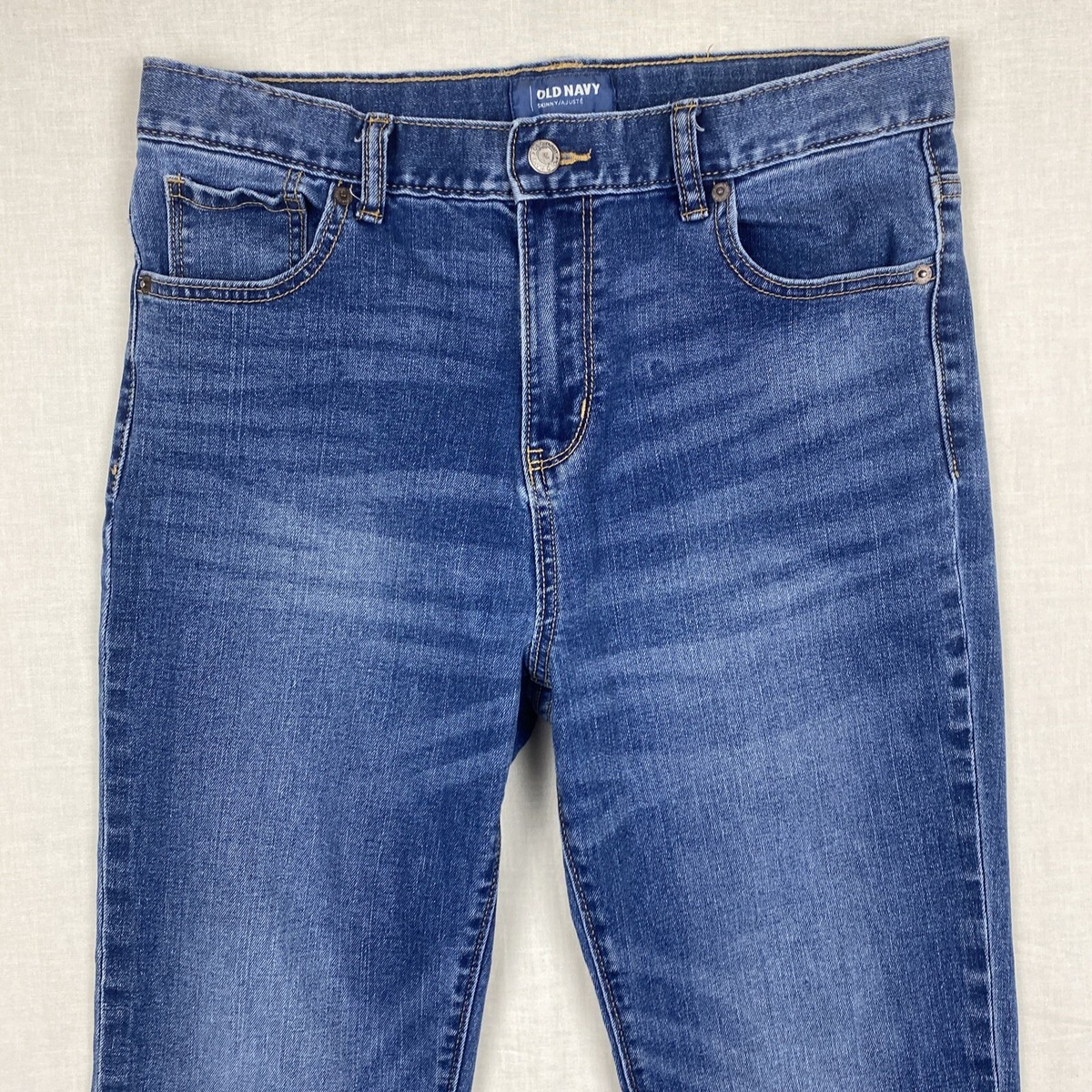 Old Navy Skinny Straight Mid Rise Jeans-Medium Wash/Sz 18