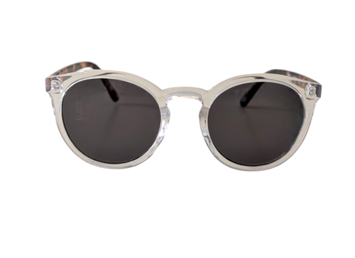 FGX Clear Round Lens Sunglasses Tortoise Temples 100% UVA-UVB Lens Protection