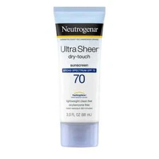 Neutrogena Ultra Sheer Dry-Touch Water Resistant Sunscreen Lotion SPF 70, 3oz