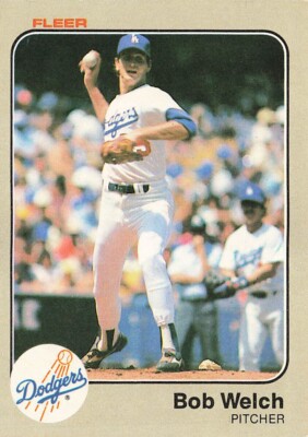 1983 Fleer #225 Bob Welch Los Angeles Dodgers