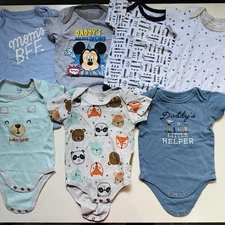 3-6 Months Baby Boy Clothing Lot Disney Bodysuits 7-Pieces Variety of Brands