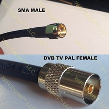 USA-CA RG316 SMA MALE to DVB TV Pal Female Coaxial RF Pigtail Cable