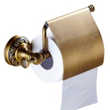 Wall Mounted Antique Brass Toilet Paper Roll Holder Bathroom Accessory