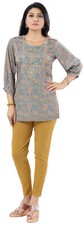 Indian Women Kurti Tunic Top Thread Embroidery Ethnic Kurta Shirt Dress CK03