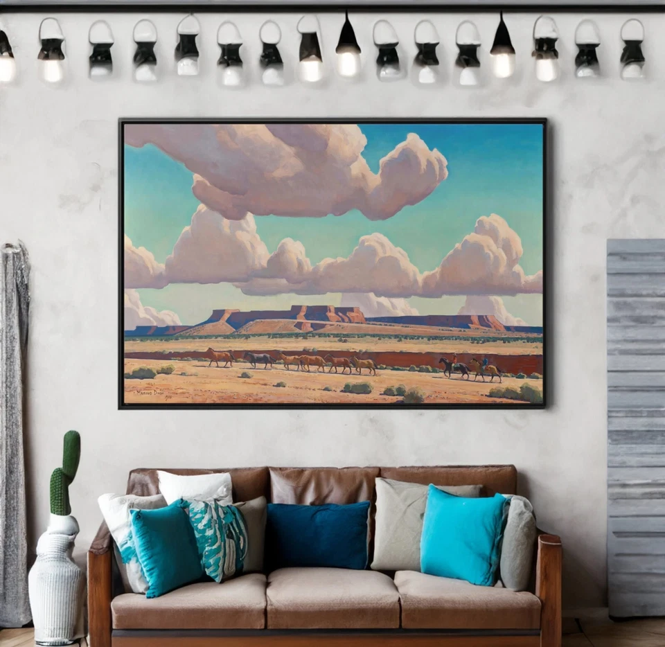 Maynard Dixon Wide Lands of the Navajo Canvas/Poster Wall Art - Image 2 of 2