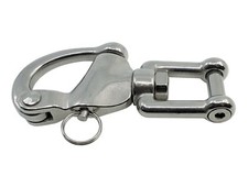 Edelstahl Patenthaken, 12,5 cm, V4A, Marathon Sicherheitsverschluss ISK Kutsche 