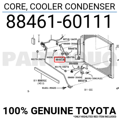 8846160111 Genuine Toyota CORE, COOLER CONDENSER 88461-60111 | eBay