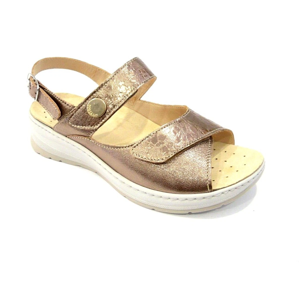 Sandalo Ecosanit Blanco donna PLANTARE ESTRAIBILE colore bronzo
