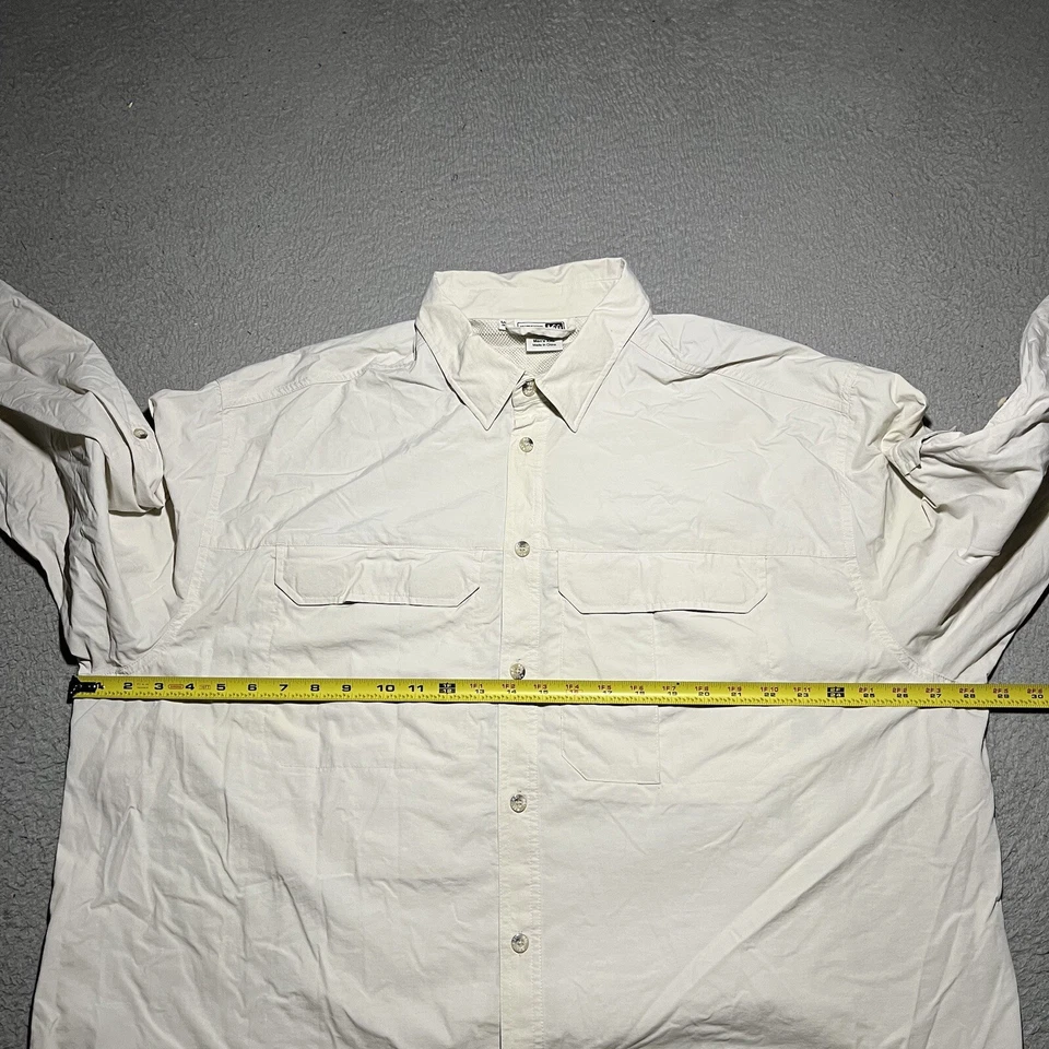 Camisa de pesca REI para hombre XXL beige ventilada nailon manga larga UPF 30+ lengüeta enrollable Foto 4 de 4