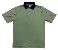 FootJoy Performance Golf Polo Green Blue Stri...