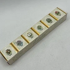 6 Vintage English Bath Cubes Perfumed Rose Lavender Gardenia Violet Muguet NEW