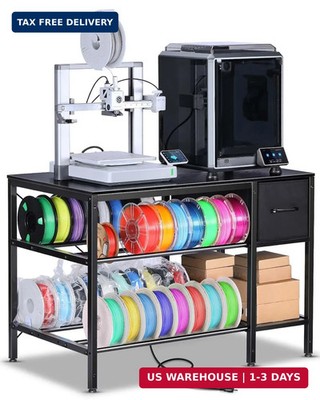 3D Printer Table with Filaments Storage - 3D Printer Stand Filament Storage Rack