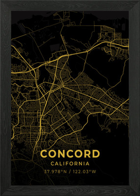 Concord California gerahmtes Wandbild Poster Leinwanddruck Bild