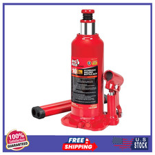 BIG RED 10 Ton Welded Hydraulic Bottle Jack 20,000 LBs for Auto Repair