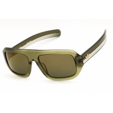 Adidas Unisex Sunglasses Shiny Dark Green Acetate Full Rim Frame OR0131 96Q