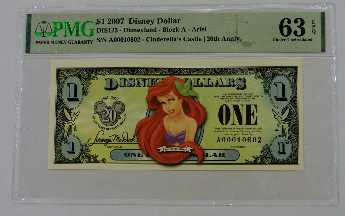 Disney Dollars 2007 アリエル パイレーツオブカリビアン Disney