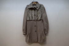 Ronit Zilkha Faux Fur Trim Coat UK 14 63% Wool