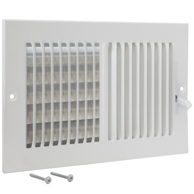 EZ-FLO 10 x 6 Inch (Duct Opening) Air Vent Cover for 10 in. x 6 in., White 