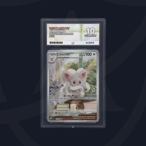 2025 Pokemon TCG Black Bolt Cinccino 153/086 Gem Mint Ace Grading 10