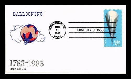 US COVER EXPLORER II HOT AIR BALLOONING FIRST DAY ISSUE LANDS END CACHET