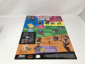 Double Dragon III 3 - Nintendo Nes - Official ACCLAIM Insert Poster - RARE 