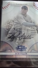 2008 Donruss Threads Bob Feller #22 Cleveland Autographed Serial Numbered /25