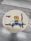 Rare Red Wing Pottery Round UP Cowboy Chuck Wagon Wild West 6.5" Dessert Plate