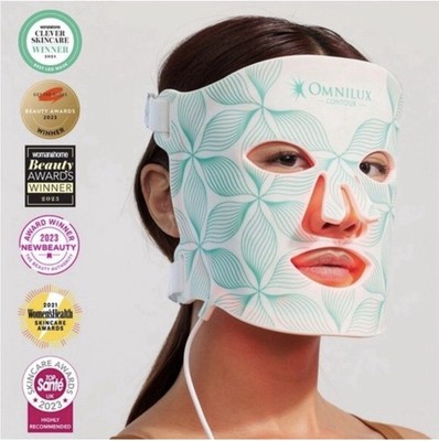 NEW Omnilux Contour LED Face Mask Therapy Device Reduce Lines Wrinkles